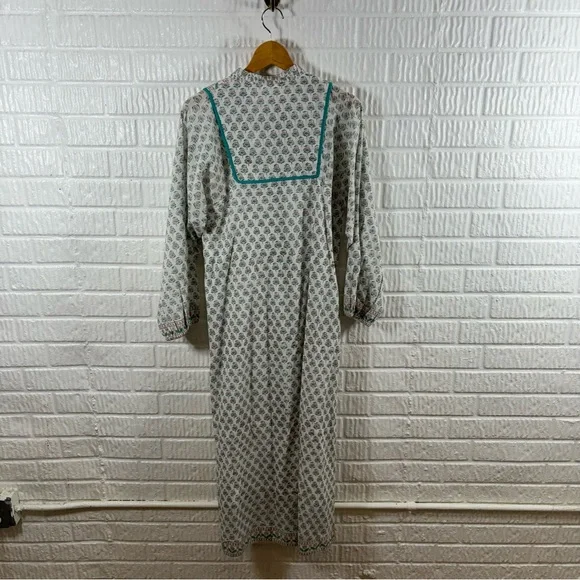 Marea Kaftan White Teal Grey Multi XS NWT - Picture 4 of 6